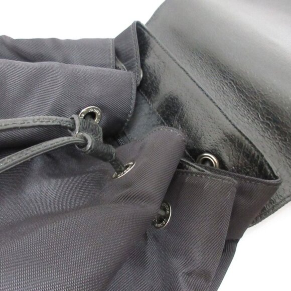 Gucci Nylon Leather Backpack Black main image 5